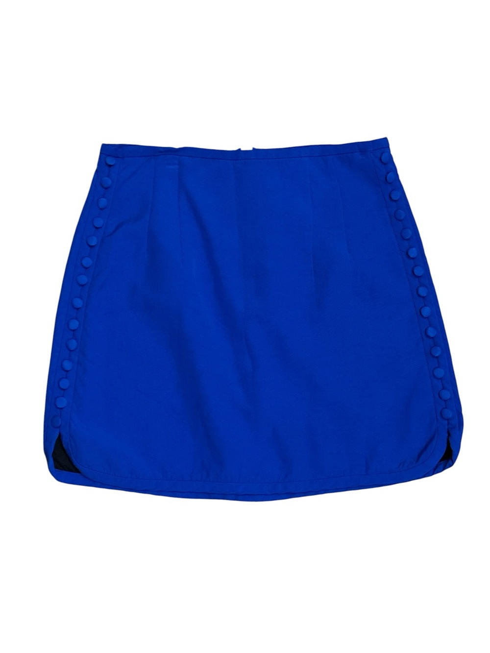 Zara Blue Button-Trim Mini Skirt